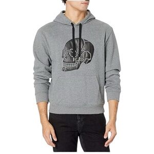 The Kooples‎ Paris Gray Skull Logo Graphic Hoodie Sz M